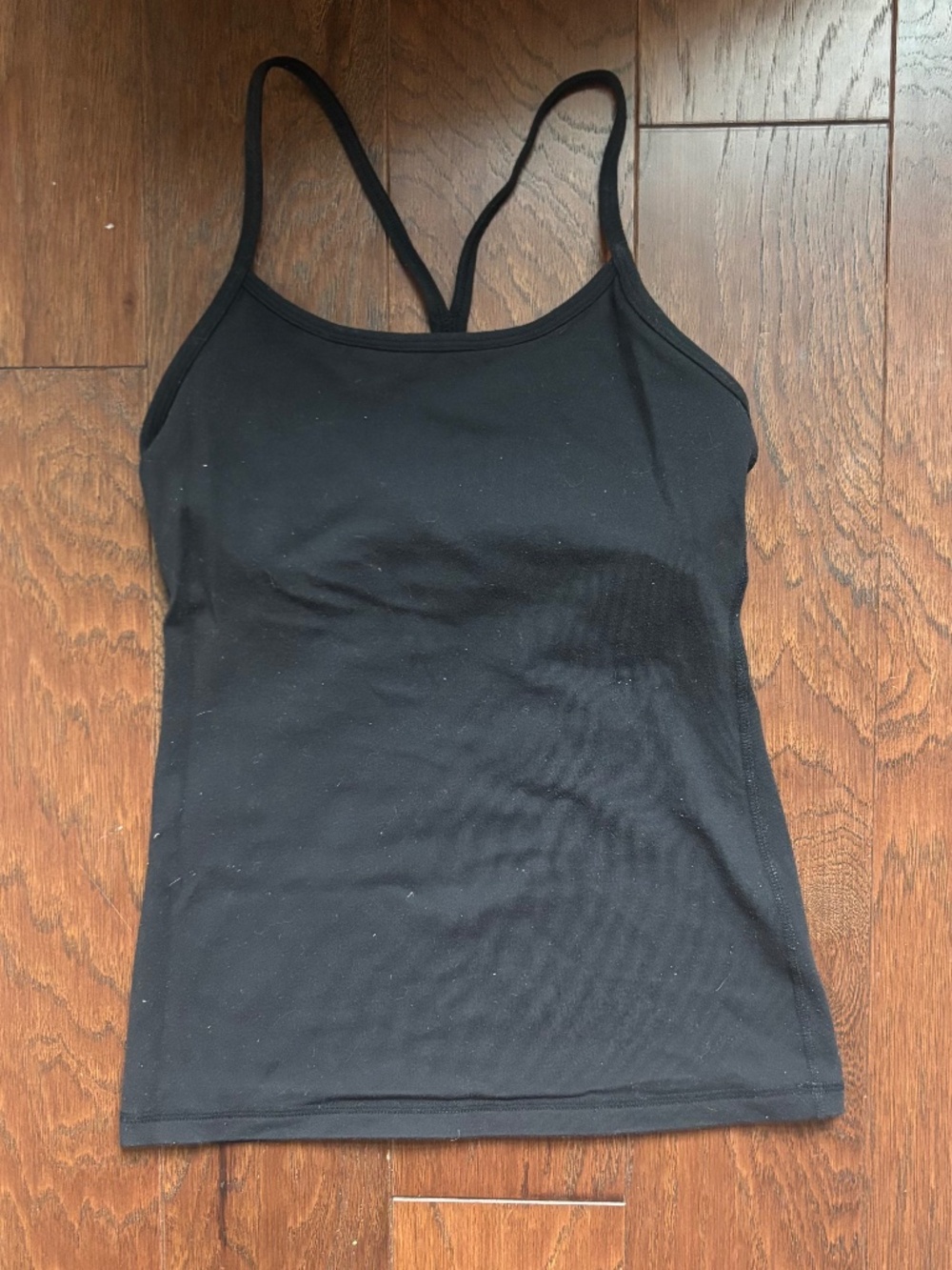 Lululemon Power Y Tank No Pads 4 black yoga climb run lift Pilates pickleball - Picture 3 of 11